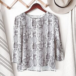 Madewell Broadway & Broome Snake Skin Printed Blouse